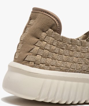 Baskets femme tressées sans lacets extra légères vue6 - GEMO (SPORTSWR) - GEMO