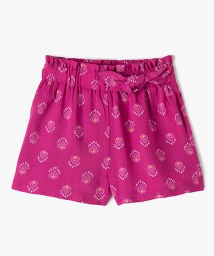 Short bébé fille imprimé à taille élastique vue1 - GEMO 4G BEBE - GEMO