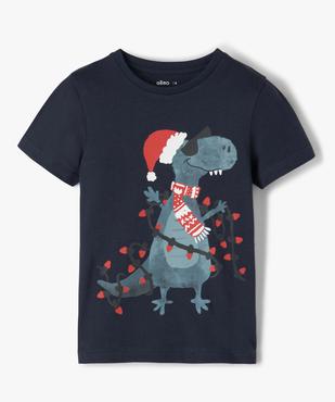 Tee-shirt manches courtes dinosaure Noël garçon vue1 - GEMO (ENFANT) - GEMO