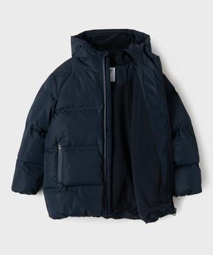 Blouson déperlant doublé polaire à capuche garçon vue3 - GEMO 4G GARCON - GEMO