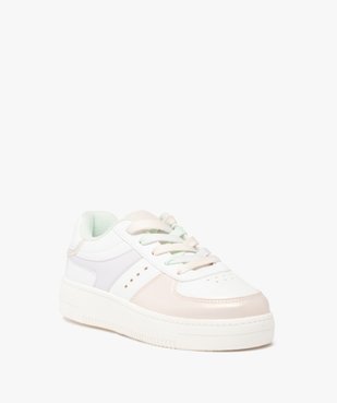 Baskets fille à détails irisés et lacets colorés vue2 - GEMO (ENFANT) - GEMO