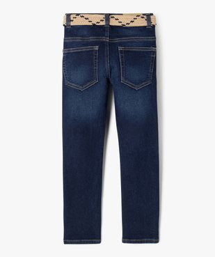 Jean slim stretch à taille ajustable avec ceinture tressée garçon - LuluCastagnette vue3 - LULUCASTAGNETTE - GEMO