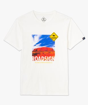 Tee-shirt à manches courtes avec motif paysage homme - Roadsign vue4 - ROADSIGN D - GEMO