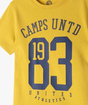 Tee-shirt manches courtes en coton imprimé garçon - Camps United vue2 - CAMPS GEMO FOR GOOD - GEMO