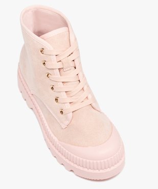 Baskets femme mid-cut en toile unie à semelle crantée vue6 - GEMO (SPORTSWR) - GEMO