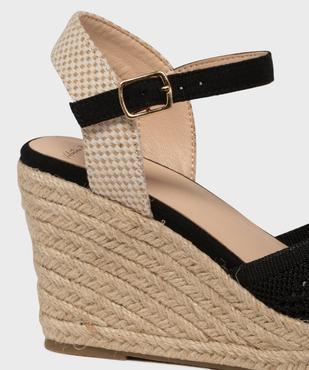 Sandales à talon compensé à bout fermé et semelle de corde femme vue6 - VALENTINA BALDA - GEMO