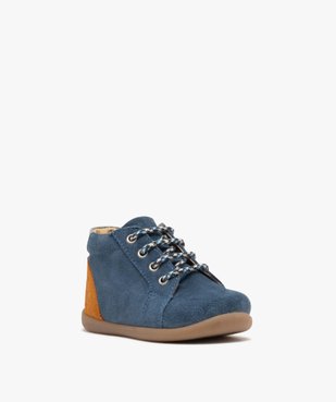 Chaussures de marche en cuir à lacets bébé garçon - Na! vue3 - NA! - GEMO