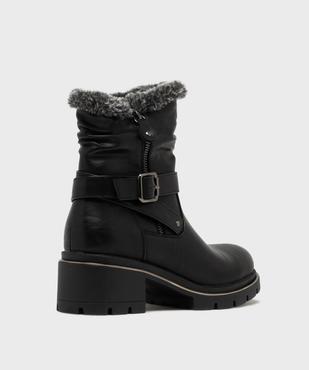 Boots fourrées à talon et semelle crantée femme - Valentina Baldano vue3 - VALENTINA BALDA - GEMO
