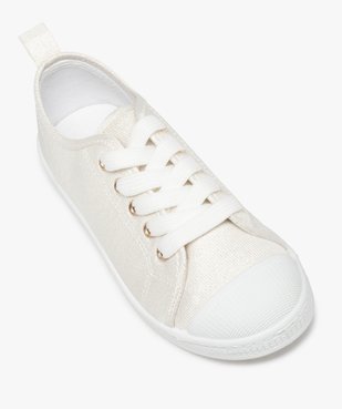 Baskets fille en toile à bout renforcé fermeture lacets vue5 - GEMO (ENFANT) - GEMO