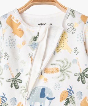 Pyjama en jersey imprimé avec zip ventral bébé vue2 - GEMO 4G BEBE - GEMO