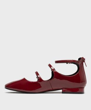 Ballerines vernies avec brides et zip au talon femme - Follow Me vue3 - FOLLOW ME - GEMO