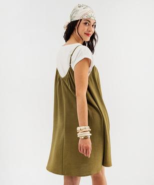 Robe courte à fines bretelles femme vue3 - GEMO 4G FEMME - GEMO