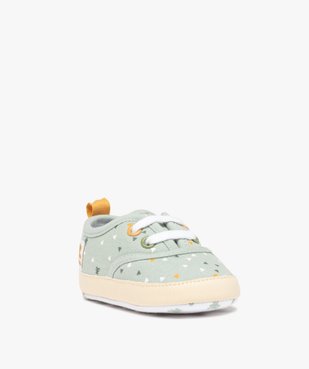 Chaussons de naissance bébé garçon en toile imprimée - LuluCastagnette vue2 - LULUCASTAGNETTE - GEMO