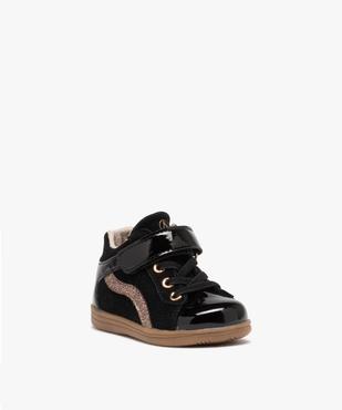 Chaussures premiers pas en cuir à scratch bébé fille - Alma Planète vue2 - ALMA - GEMO