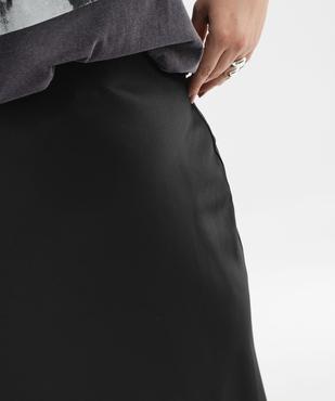Jupe longue droite en satin femme grande taille vue2 - GEMO (G TAILLE) - GEMO