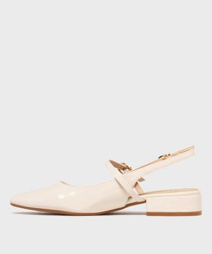 Escarpins à large talon plat et bout pointu vernis femme vue3 - FOLLOW ME - GEMO