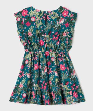 Robe à volants à motifs fleuris fille vue3 - GEMO 4G FILLE - GEMO