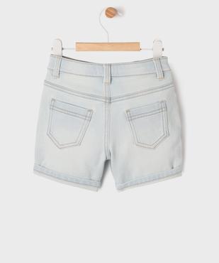 Short en jean extensible avec taille ajustable bébé garçon vue3 - GEMO 4G BEBE - GEMO