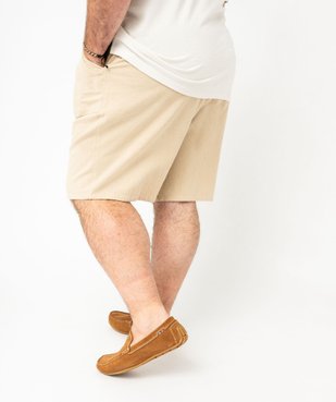 Bermuda en coton avec larges poches homme vue3 - GEMO (HOMME) - GEMO