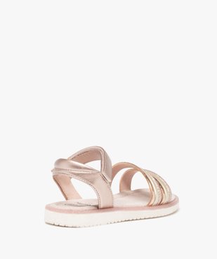 Sandales fille à brides brillantes et pailletées vue4 - GEMO (ENFANT) - GEMO