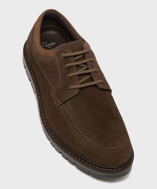 Derbies dessus cuir avec col en textile homme - Tanéo vue5 - TANEO GEMO FOR GOOD - GEMO