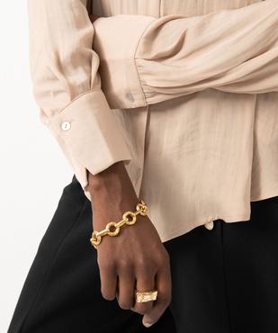 Chemise à manches longues en matière satinée femme vue2 - GEMO(FEMME PAP) - GEMO