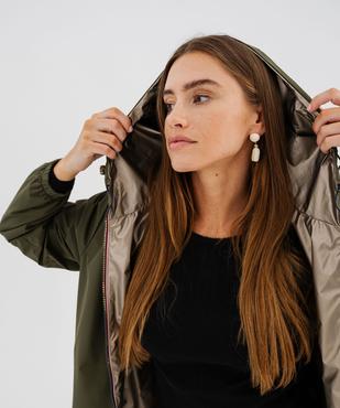 Imperméable réversible et déperlant à capuche femme vue5 - GEMO 4G FEMME - GEMO