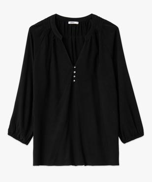 Blouse en viscose fluide unie à manches 3/4 femme vue7 - GEMO(FEMME PAP) - GEMO
