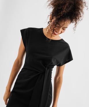 Robe longue nouée femme vue2 - GEMO(FEMME PAP) - GEMO