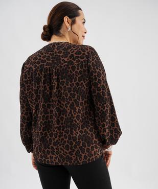 Tee-shirt imprimé à manches longues à col V femme grande taille vue5 - GEMO 4G GT - GEMO