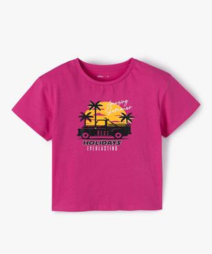 Tee-shirt fille avec motif sur l’avant vue1 - GEMO 4G FILLE - GEMO