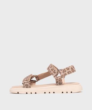Sandales à scratch à motif léopard fille - Lovely Wings vue3 - LOVELY WINGS - GEMO