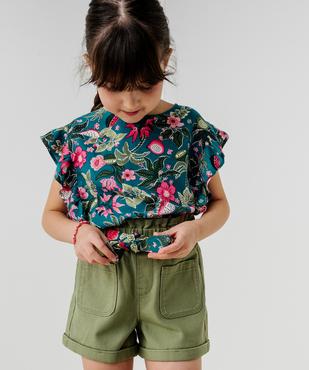 Blouse à volants à motifs fleuris fille vue6 - GEMO 4G FILLE - GEMO