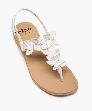 Sandales femme à entre-doigts ornées de fleurs en volume vue5 - GEMO (CASUAL) - GEMO