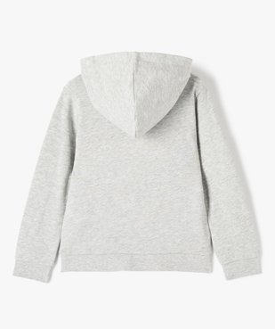 Sweat zippé à capuche intérieur molletonné fille vue4 - GEMO 4G FILLE - GEMO