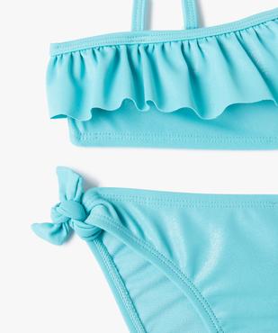 Maillot de bain fille en matière irisée avec volant vue2 - GEMO (ENFANT) - GEMO