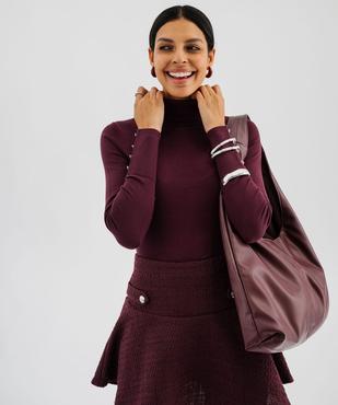 Pull col roulé en maille fine femme vue1 - GEMO 4G FEMME - GEMO