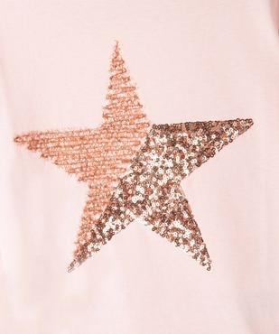 Tee-shirt fille à manches longues motif brillant vue3 - GEMO (ENFANT) - GEMO