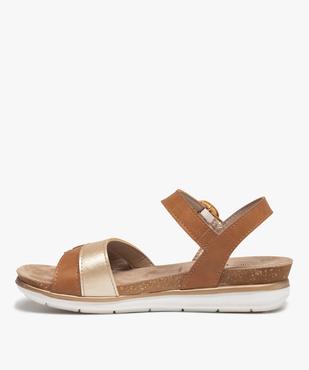 Sandales femme confort à brides fantaisie vue3 - GEMO (CASUAL) - GEMO
