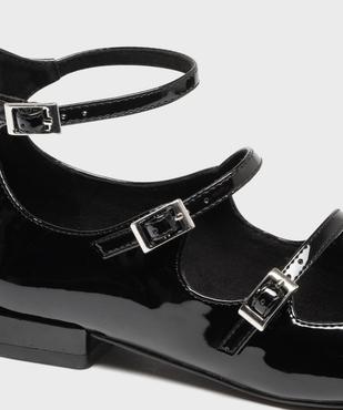 Ballerines vernies avec brides et zip au talon femme - Follow Me vue6 - FOLLOW ME - GEMO