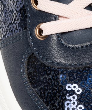 Baskets fille semi-montantes unies à sequins vue6 - GEMO (ENFANT) - GEMO