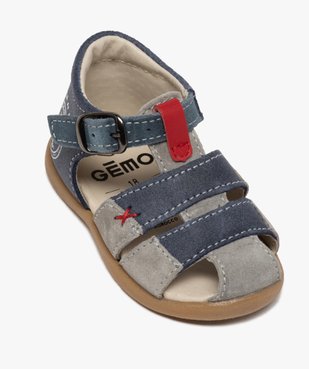 Sandales premiers pas bébé garçon dessus cuir vue5 - GEMO(BEBE DEBT) - GEMO