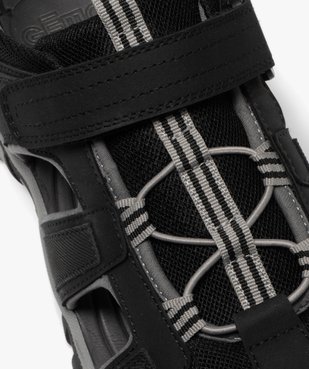 Sandales homme sport forme basket ajourée en mesh et à scratch vue6 - GEMO (CASUAL) - GEMO