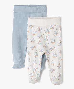 Pantalon à pieds et ceinture élastique en jersey bébé (lot de 2) vue2 - GEMO 4G BEBE - GEMO