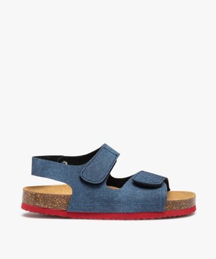 Sandales garçon en toile denim avec brides à scratch vue1 - GEMO (ENFANT) - GEMO