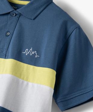 Polo garçon multicolore à manches courtes vue2 - GEMO (ENFANT) - GEMO