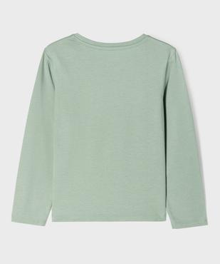 Tee-shirt manches longues avec motif devant fille vue3 - GEMO 4G FILLE - GEMO