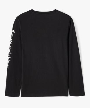 Tee-shirt à manches longues avec inscription sur une manche garçon vue4 - GEMO 4G GARCON - GEMO