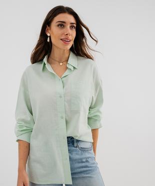 Chemise manches longues lin et viscose femme vue2 - GEMO(FEMME PAP) - GEMO