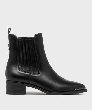 Boots santiags à tige montante élastiquée femme vue1 - FOLLOW ME - GEMO